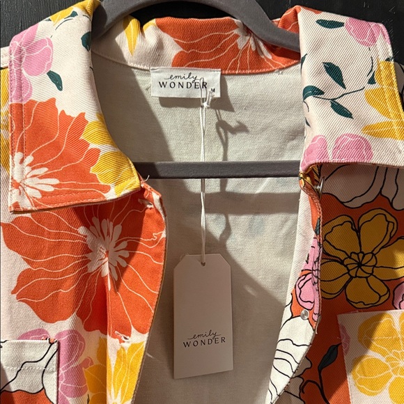 Emily Wonder Vibrant Floral Jean Jacket - Picture 5 of 10